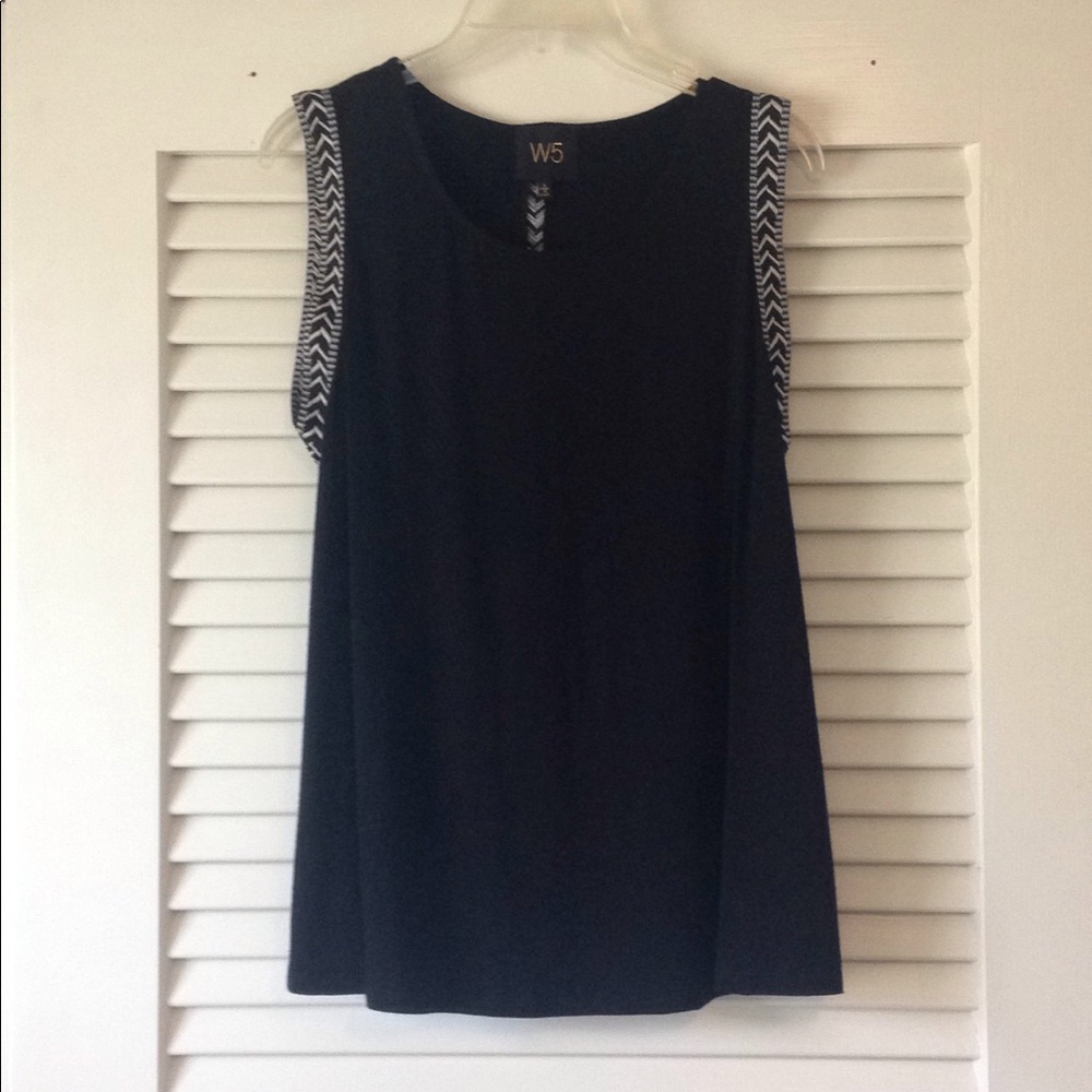 Black sleeveless top